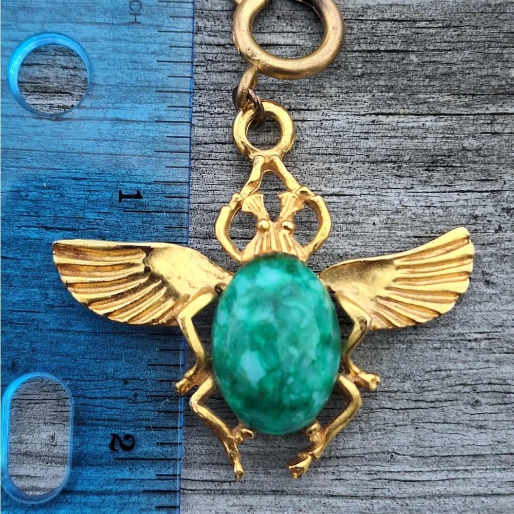 Vintage Scarab Pendant/Charm - Picture 9 of 9